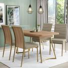 Conjunto Sala de Jantar 4 Cadeiras Montelouro Carraro Carvalho Dourado Conjunto Sala de Jantar 4 Cadeiras Montelouro Carraro Carvalho Dourado