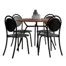 Conjunto Sala De Jantar 4 Cadeiras Nolita Carraro Fre/pre/gra