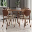 Conjunto Sala de Jantar 4 Cadeiras Nolita Carraro Fre/Ros/Are Conjunto Sala de Jantar 4 Cadeiras Nolita Carraro Fre/Ros/Are