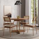 Conjunto Sala De Jantar 4 Cadeiras Paraíso Carraro Nogal