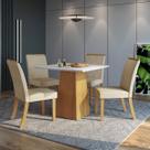 Conjunto Sala de Jantar 4 Cadeiras Rafaela Espresso Móveis Conjunto Sala de Jantar 4 Cadeiras Rafaela Espresso Móveis