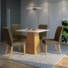 Conjunto Sala de Jantar 4 Cadeiras Rafaela Espresso Móveis Conjunto Sala de Jantar 4 Cadeiras Rafaela Espresso Móveis