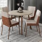 Conjunto Sala De Jantar 4 Cadeiras Roman Carraro Petra E Rosê