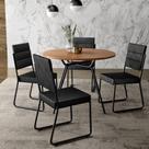 Conjunto Sala de Jantar 4 Cadeiras San Francisco Carraro Preto Conjunto Sala de Jantar 4 Cadeiras San Francisco Carraro Preto
