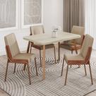 Conjunto Sala de Jantar 4 Cadeiras San Lorenzo Carraro Petra Rose Conjunto Sala de Jantar 4 Cadeiras San Lorenzo Carraro Petra Rose