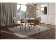 Conjunto Sala de Jantar 4 Cadeiras San Lorenzo Carraro Petra Rose