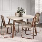 Conjunto Sala De Jantar 4 Cadeiras Trento Carraro Petra E Rosê