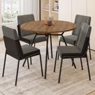 Conjunto Sala de Jantar 4 Cadeiras Verona Carraro Freijó Preto Conjunto Sala de Jantar 4 Cadeiras Verona Carraro Freijó Preto