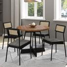 Conjunto Sala De Jantar 4 Cadeiras Virginia Carraro Nogal