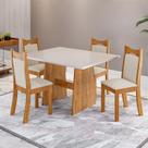 Conjunto Sala de Jantar 4 Lugares Retangular Tampo de Mdp Lyra Conjunto Sala de Jantar 4 Lugares Retangular Tampo de Mdp Lyra