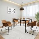 Conjunto Sala de Jantar 4 Lugares Retangular Tampo de Vidro 120X85cm Mesa Smart com Cadeiras Lodelô Conjunto Sala de Jantar 4 Lugares Retangular Tampo de Vidro 120X85cm Mesa Smart com Cadeiras Lodelô
