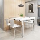 Conjunto Sala de Jantar 4 Lugares Retangular Tampo MDF 120X85cm Mesa Smart com Cadeiras Mono Conjunto Sala de Jantar 4 Lugares Retangular Tampo MDF 120X85cm Mesa Smart com Cadeiras Mono