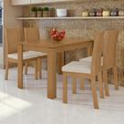 Conjunto Sala de Jantar 4 Lugares Retangular Tampo MDF Mesa e Cadeiras Athenas Conjunto Sala de Jantar 4 Lugares Retangular Tampo MDF Mesa e Cadeiras Athenas