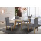 Conjunto Sala de Jantar 4 Lugares Slim Mesa e Cadeiras Madeira Maciça Móveis Mundial