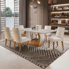 Conjunto Sala de Jantar 6 Cadeiras Kate Yescasa Conjunto Sala de Jantar 6 Cadeiras Kate Yescasa