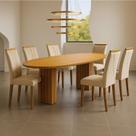 Conjunto Sala de Jantar 6 Lugares com Tampo Orgânico Isis