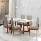 Conjunto Sala De Jantar 6 Lugares Madeira Eucalipto Safira Conjunto Sala De Jantar 6 Lugares Madeira Eucalipto Safira