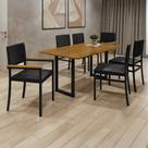 Conjunto Sala de Jantar 6 Lugares Retangular 160x90 Tampo Mdf Mesa Itália Conjunto Sala de Jantar 6 Lugares Retangular 160x90 Tampo Mdf Mesa Itália