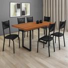 Conjunto Sala de Jantar 6 Lugares Retangular Mesa Bp 136x75cm Mariana Conjunto Sala de Jantar 6 Lugares Retangular Mesa Bp 136x75cm Mariana