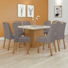 Conjunto Sala de Jantar 8 Lugares Quadrada Tampo Vidro/MDF Mesa Nevada e Cadeiras Vênus Conjunto Sala de Jantar 8 Lugares Quadrada Tampo Vidro/MDF Mesa Nevada e Cadeiras Vênus