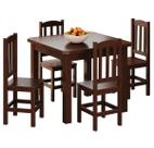 Conjunto Sala de Jantar 88x88 Com 4 Cadeiras Diamante - NEMARGI