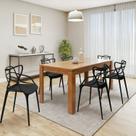 Conjunto Sala de Jantar Athenas com 6 Cadeiras Allegra Espresso Móveis Conjunto Sala de Jantar Athenas com 6 Cadeiras Allegra Espresso Móveis
