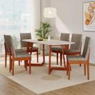 Conjunto Sala de Jantar Califórnia 6 Lugares Retangular Madeira Maciça Dakota