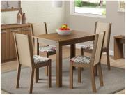 Conjunto Sala de Jantar Cíntia Madesa Mesa Tampo de Madeira com 4 Cadeiras Conjunto Sala de Jantar Cíntia Madesa Mesa Tampo de Madeira com 4 Cadeiras