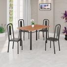Conjunto Sala de Jantar com 4 Cadeiras Lívia Preto
