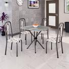 Conjunto Sala de Jantar com 4 Cadeiras Lívia