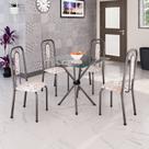 Conjunto Sala de Jantar com 4 Cadeiras Lívia