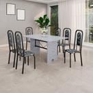 Conjunto Sala de Jantar com 6 Cadeiras Lara Preto