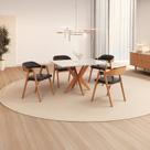 Conjunto Sala de Jantar com Tampo de Vidro Donna 4 Cadeiras Gaia material sintético