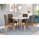 Conjunto Sala de Jantar Dani com 4 Cadeiras 110cm Maia