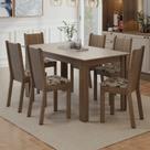 Conjunto Sala de Jantar Dolce Mesa Tampo de Madeira 6 Cadeiras Madesa Conjunto Sala de Jantar Dolce Mesa Tampo de Madeira 6 Cadeiras Madesa
