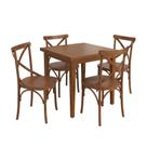 Conjunto Sala de Jantar e Cozinha Com 4 Cadeiras X Madeira Maciça