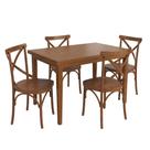Conjunto Sala de Jantar e Cozinha Com 4 Cadeiras X Madeira Maciça
