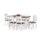 Conjunto Sala de Jantar e Cozinha Com 6 Cadeiras Madeira Maciça