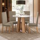 Conjunto Sala de Jantar Estilo Redonda 4 Lugares Laura
