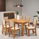 Conjunto Sala de Jantar Iolanda 6 Cadeiras Sol Viero Conjunto Sala de Jantar Iolanda 6 Cadeiras Sol Viero