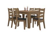 CONJUNTO SALA DE JANTAR ITALIA 1,35 COM 6 CADEIRAS Cedro 11C CONJUNTO SALA DE JANTAR ITALIA 1,35 COM 6 CADEIRAS Cedro 11C