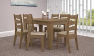 CONJUNTO SALA DE JANTAR ITALIA 1,35 COM 6 CADEIRAS Cedro 51C