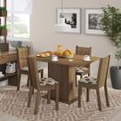 Conjunto Sala de Jantar Lexy Madesa Mesa Tampo de Madeira com 4 Cadeiras
