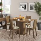 Conjunto Sala de Jantar Lexy Madesa Mesa Tampo de Madeira com 4 Cadeiras Conjunto Sala de Jantar Lexy Madesa Mesa Tampo de Madeira com 4 Cadeiras