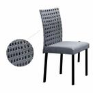 Conjunto Sala De Jantar Lisboa Com 6 Cadeiras Rattan Grafite E Metal Preto BmTubulares