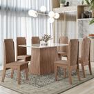 Conjunto sala de jantar luanda 1,35 com 6 cadeiras amend 73b