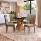 Conjunto Sala De Jantar Luna Kappesberg 4 Cadeiras Veludo Bege