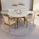 Conjunto Sala de Jantar Madeira Maciça 4 Cadeiras Kappesberg