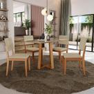 Conjunto Sala de Jantar Madeira Maciça 4 Cadeiras Kappesberg