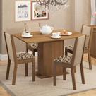 Conjunto Sala de Jantar Madesa Talita Mesa Tampo de Madeira com 4 Cadeiras